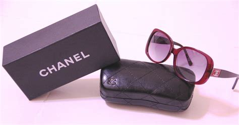 chanel sunglasses black red burgundy 5234|CHANEL.